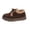 Coffee, variant on Women's Winter Faux Fur-Lined Slip-On Loafers Plush Shearling Lining for Cold-Weather Warmth
