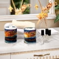 thumbnail image 7 of 2 Pack Qtip Holder Dispenser Sun and River Oil Painting Clear Plastic Storage Apothecary Jars for Cotton Swabs Balls Pads Floss, 7 of 7