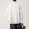 thumbnail image 4 of pstuiky Camisas casuales de manga larga para hombre, Camisa informal de manga larga con solapa y botones a rayas para hombre. camisetas de hombre xxxxxl, 4 of 7