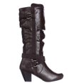 thumbnail image 3 of Womens Rialto Crystal Knee High Slouch Boots, Brown, 3 of 6