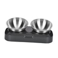 thumbnail image 3 of Platos de alimentación duraderos para perros jinwen con base ajustable y desmontable dobles, 3 of 6