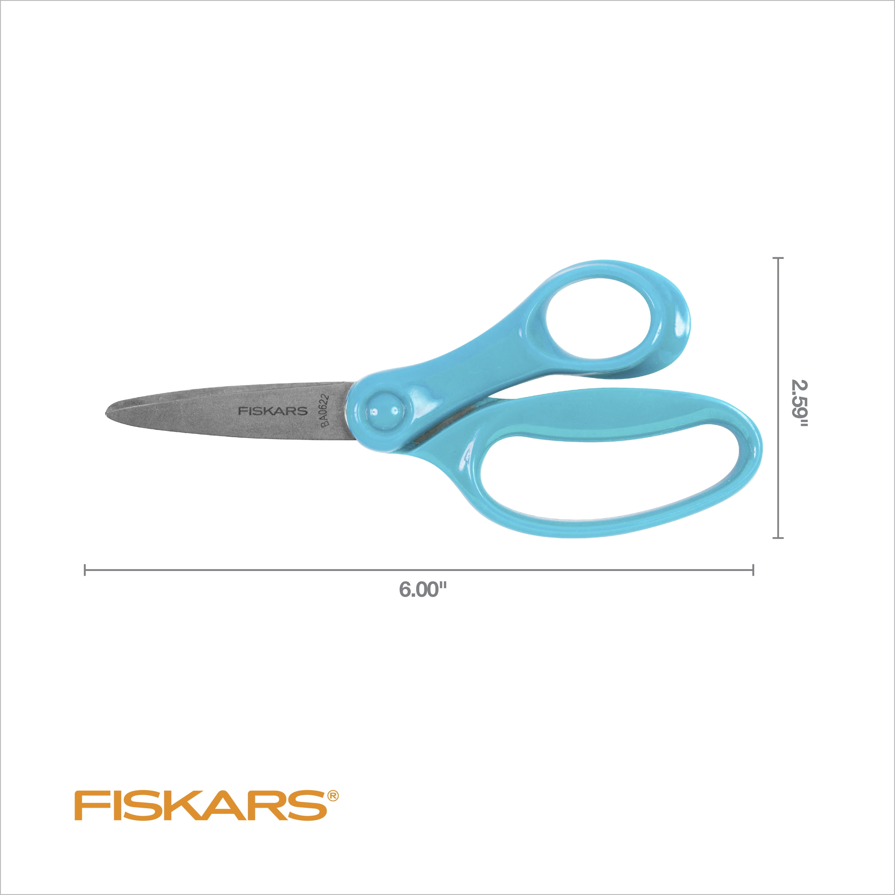 Fiskars 6-Inch Turquoise Kids Scissors for Ages 8 to 11