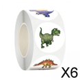 thumbnail image 1 of 6x 500 Unidades/rollo de Pegatinas de Dinosaurios, Pegatinas para álbumes de Recortes, Animales, Decoración Decorativa, Caja de Regalos, Pegatinas de 6 piezas, 1 of 9