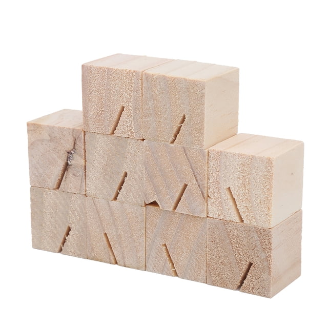 Cartes de Place en Bois, 10 Pcs Cartes de Table en Bois Construction Robuste