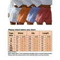thumbnail image 2 of Gomelly Women Mini Pant High Waist Summer Beach Shorts Baggy Short Hot Pants Ladies Loose Holiday Bottoms Solid Color Red S, 2 of 2