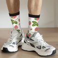 thumbnail image 6 of Bingfone Compression Socks for Women and Men Long Socks for Running Athletic Cycling Nurse- Strawberry Floral, 6 of 6