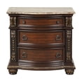 thumbnail image 4 of Glory Furniture Lucca Solid Wood 3-Drawers Bedroom Nightstand in Dark Cherry, 4 of 12