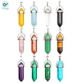 thumbnail image 2 of Deago Multicolor 12pcs Bullet Shape Healing Pointed Chakra Pendants Quartz Crystal Stone Charm Randow Color for Necklace Jewelry Making, 2 of 7