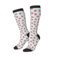 thumbnail image 2 of Balery Hand Drawn Strawberry Printed Novelty Socks Men's Women's Crew Socks Sports Socks Knee High Socks Cotton Socks Quirky and Cool Socks, 2 of 9