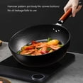 thumbnail image 3 of Wok pan, hand-hammered wok pan with wooden handle, cooking pan, non-stick frying pan for natural cooking, gas stove and induction stove, 3 of 8