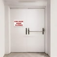 thumbnail image 5 of Fire Door Keep Closed - White on Red - Vinyl Sticker or Plastic Sign (Plastic 14" x 10"), 5 of 7