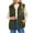 *Army Green, variant on ClodeEU Womens Fleece Vest ,Plush Sleeveless Zip Vest With Pockets，V Neck Sherpa Vest，Casual Outwear Black,Womens Plus S