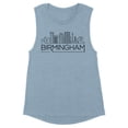 thumbnail image 1 of Skyline Birmingham Alabama Women's Muscle Tank Large Stonewash Denim, 1 of 5