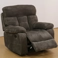thumbnail image 6 of Aukfa Oversized Recliner Overstuffed Armchair for Living Room, Microfiber, Brown, 6 of 13
