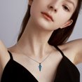 thumbnail image 2 of AOVEAO Arrow Necklace 925 Sterling Silver Blue Opal Pendant Necklaces Birthday Xmas Gifts courage Jewelry for Men Women Son, 2 of 9