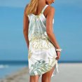 thumbnail image 4 of Vestido de verano para mujer, estampado, sin mangas, con escote redondo, sexy, informal, fluido, para la playa Fridja  hjkh1698, 4 of 6