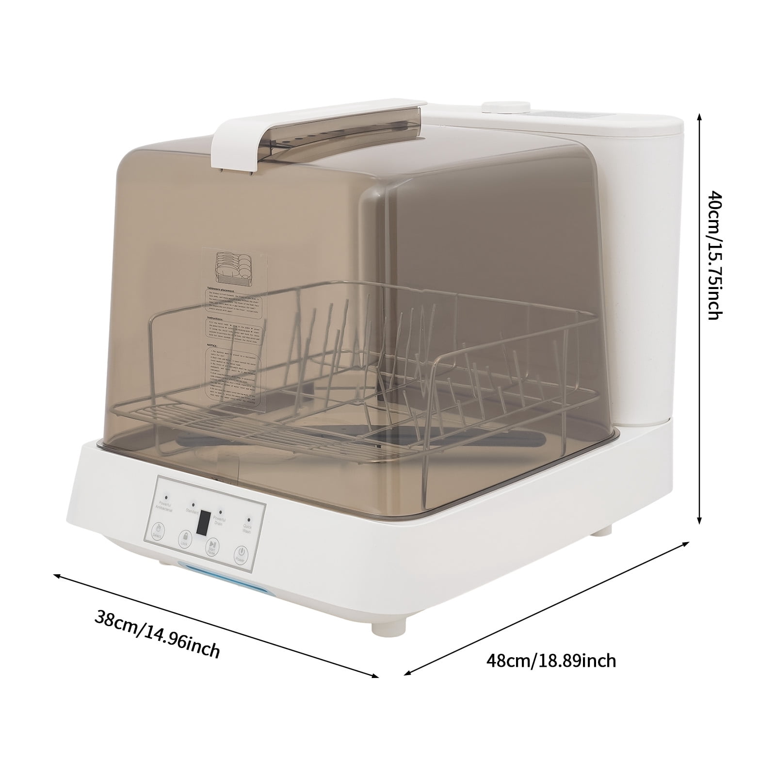 1 PCS Portable Countertop Dishwasher, Automatic Dishwashing with Tank, Mini Dishwasher for Apartments, Dorms and RVs