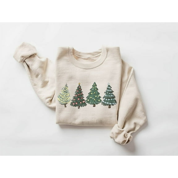 Christmas Sweatshirt, Christmas Sweater, Christmas Crewneck, Christmas Tree Sweatshirt, Holiday Sweaters for Women, Winter Sweatshirt