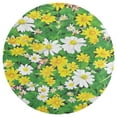 thumbnail image 3 of Floral Colorful Flower Soft Bedroom Round Area Rug, Washable Cute Nursery Circle Throw Mat, Non-Slip Contemporary Small Low Pile Floor Carpet for Dorm Bedside, 3 of 6