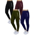 thumbnail image 1 of 4-Pack Womens Loose Fit Fleece Jogger Sweatpants (S-2XL), 1 of 2