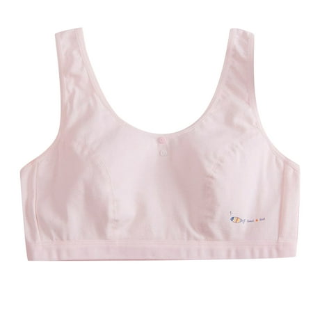 uikmnh Cotton Underwear Kids Toddler Girls  Sports Bra Bustier Wide Straps Training Bra Strap Top with Removable Pads for Children Teenagers Girls Underwear Size:85