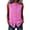 *Hot Pink, variant on ClodeEU Women's Stand Collar Sleeveless Button Down Blouse,Casual Solid Color Linen Blend Tank Top Light Blue,Women's Plus L