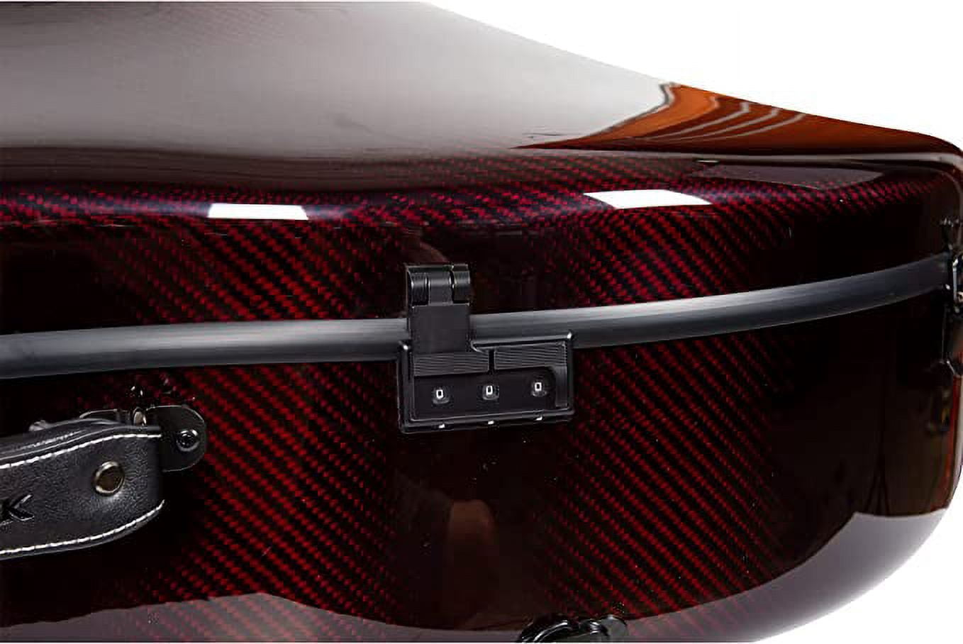 Crossrock 100% Carbon Fiber Case fits 4/4 Full-Size Cello, 7 Lb Lightweight