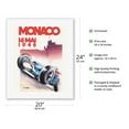 thumbnail image 2 of 1948 Monaco Grand Prix - Vintage Car Racing Poster by Géo Ham (Georges Hamel) - Fine Art Rolled Canvas Print 16in x 20in, 2 of 4