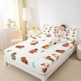 thumbnail image 3 of Erosebridal Ocean Capybara Kids Bed Sheets, Summer Beach King Sheets, 4pcs, 3 of 5
