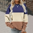thumbnail image 3 of Jsaierl Women's Sweatshirts Loose Fit Color Block Sweatshirts Round Neck Fall Pullover Tops Trendy Long Sleeve Blouses Winter Saving, 3 of 5