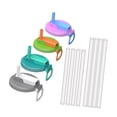 thumbnail image 4 of 4 fundas de repuesto para pajitas de refresco, decorativas, a prueba de fugas, portátiles, reutilizables, para acampar al aire libre, viajar y beber c, 4 of 10