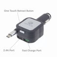 thumbnail image 6 of Car Charger Retractable for Samsung Galaxy XCover6 Pro/Xcover7/XCover7 Pro - 4.8Amp Type-C 2-Port USB Fast Charge DC Power, 6 of 6