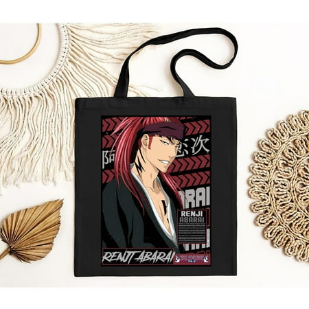 vintage Renji Abarai Bleach Anime Manga Bankai Ichigo Kenpachi Zaraki Funny Gift Tote Bag-TH23088