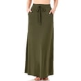 thumbnail image 1 of KOGMO Womens Casual Maxi Skirt with Waist Drawstring and Side Pockets (S-3X), 1 of 7