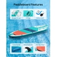 thumbnail image 6 of 10.8 ft. Inflatable Stand Up Paddle Board, All Round iSUP Paddleboarding, with Pump & Accessories Pack, 6 of 9