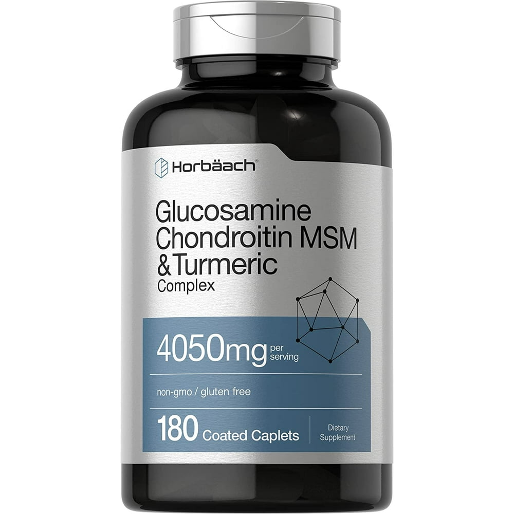 Glucosamine Chondroitin with Turmeric & MSM 4050 mg 180 Caplets