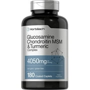 Glucosamine Chondroitin with Turmeric & MSM | 4050 mg | 180 Caplets | By Horbaach