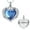 Customize, variant on Heart Cremation Jewelry Angel Wing Heart Urn Pendant Necklaces for Women Crystal Birthstone Urns for Human / Pet
