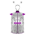 thumbnail image 3 of Aislor Women's Alien Cosplay Dress with Hair Hoop Astronaut Long Sleeve Shiny A-line Halloween Silver M, 3 of 7