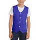 thumbnail image 5 of Odeerbi Chaqueta de Traje de Niños y Niñas Color Sólido V Cuello Botón Chaleco Con Bolsillos Vestido Formal Chaleco Para La Fiesta de Boda, 5 of 9