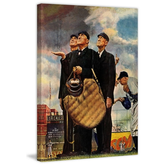 Marmont Hill "Bottom of the Sixth" by Norman Rockwell Painting Print on Canvas