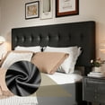 thumbnail image 2 of Full Size Platform Bed Frame with 4 Storage Drawers & Headboard,Faux Leather or Linen, Button Tufted Platform, Strong Wooden Slats,No Box Spring Needed, 2 of 7