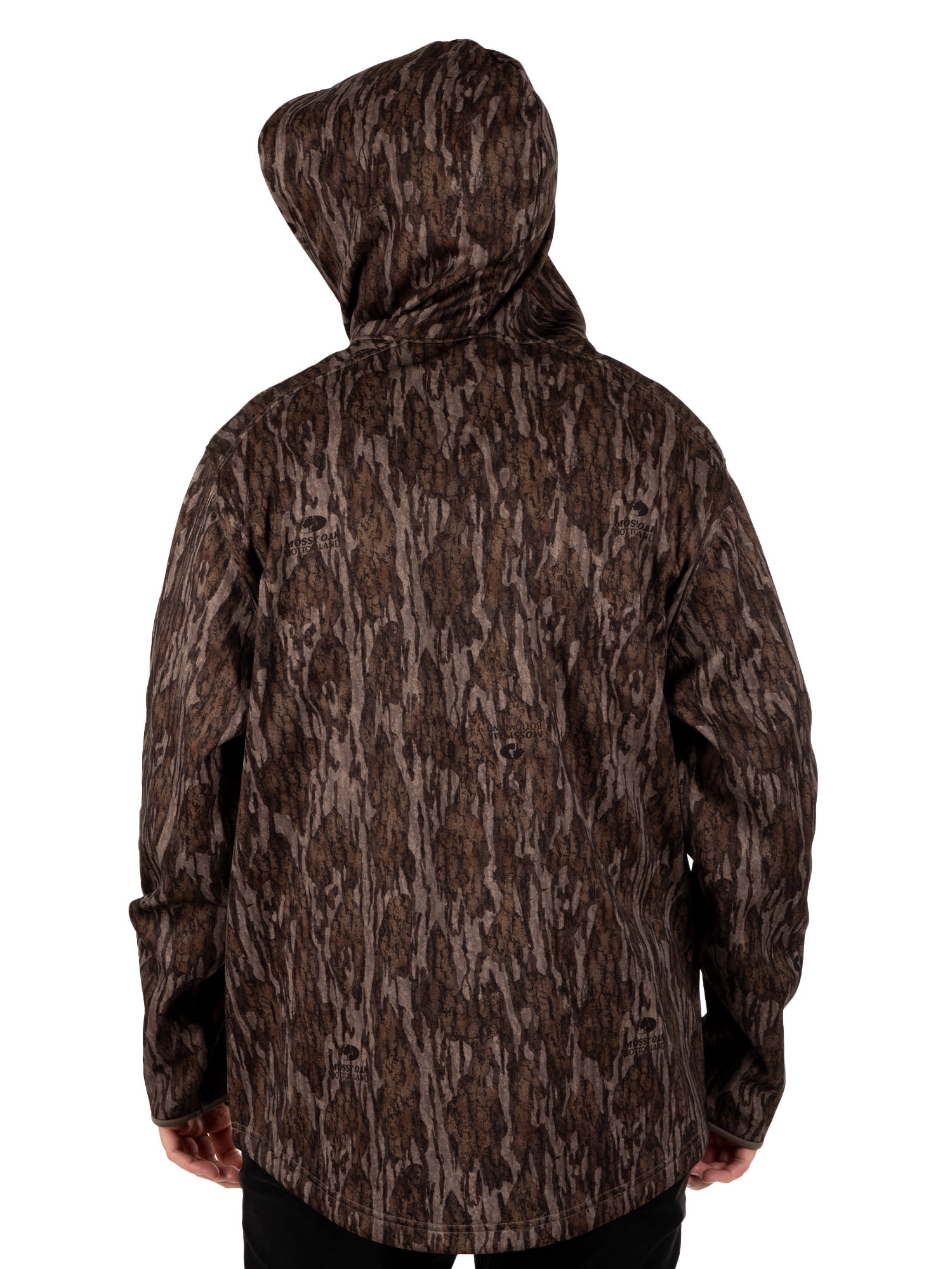 Mossy Oak Men's Camouflage Hunting Performance Hoodie, Mossy Oak Bottomland, L