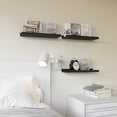 thumbnail image 2 of 3 Set Floating Shelves for Wall, 16 inches Black Wall Mounted Shelves with Lip for Storage, Display Picture Ledge Shelf for Bedroom Bathroom Kitchen Living Room Decor, Modern Black, 2 of 8
