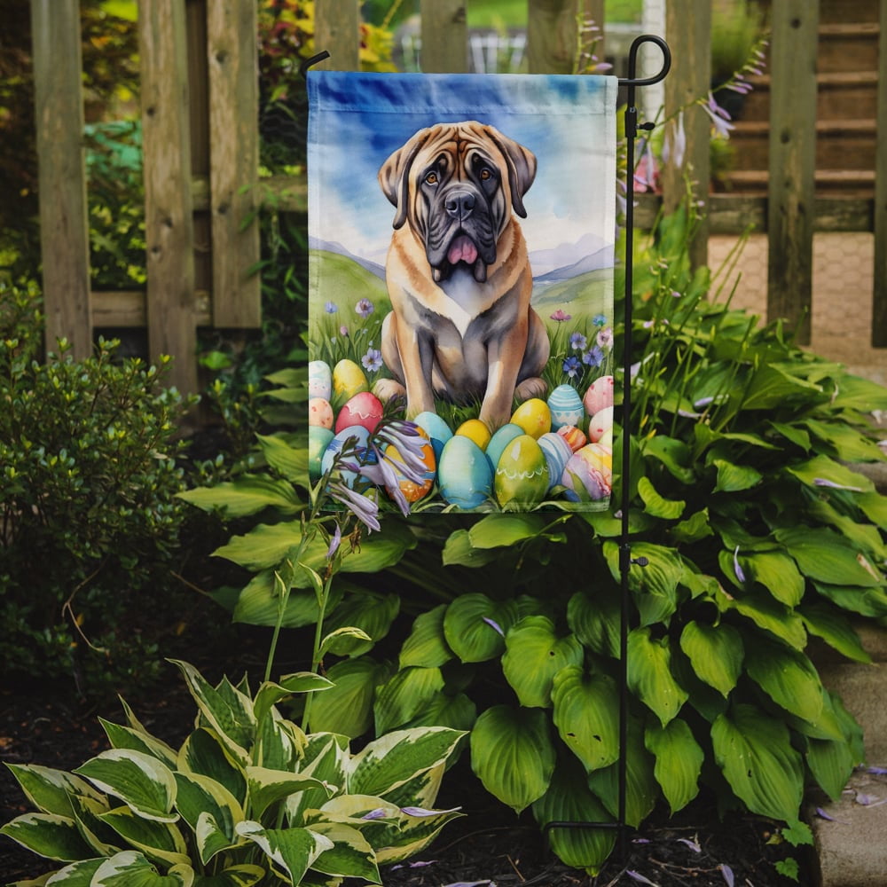 Mastiff Easter Egg Hunt Garden Flag 11.25 in x 15.5 in