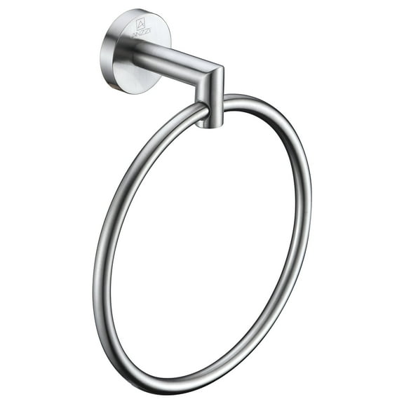 ANZZI Caster 2 Series Scratch Resistant Towel Ring in Brushed Nickel Finish