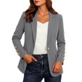 thumbnail image 6 of Breezora Women's Long Sleeve Single Button Blazer Work Suit Coat Casual Fall Office Jackets for Women, 6 of 7