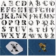 thumbnail image 1 of 2 Sheets Floral A-Z Letters Water Soluble Embroidery Stabilizers 52Pcs Patterns Hand Sewing Stick and Stitch A4 Transfers Fabric Wash Away Pre-Printed Self Adhesive for Cloth Sewing Lovers, 1 of 6