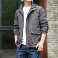 thumbnail image 2 of Vedolay Men's Jacket Open Front Cardigan Blazer Jacket Jacket Coat Grey,5XL, 2 of 5