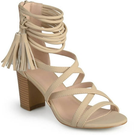 Womens Tassel Strappy High Heels (Best Heels For Standing All Day)